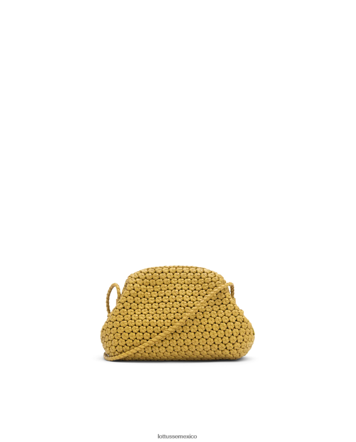 amarillo Lottusse mujer bolso noodbag de cordero merino con asa superior suave PNBVJ0350