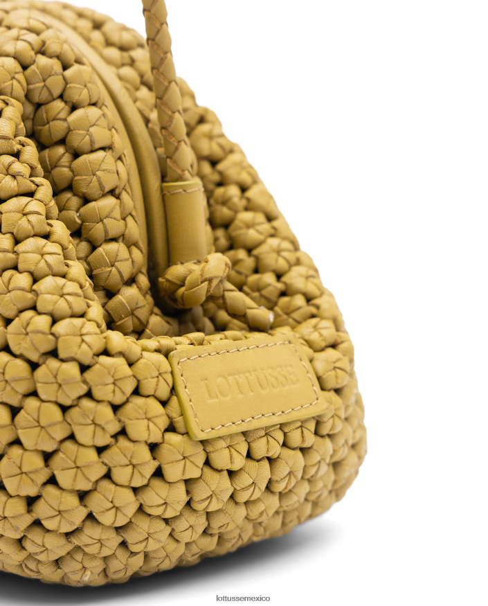 amarillo Lottusse mujer bolso noodbag de cordero merino con asa superior suave PNBVJ0350