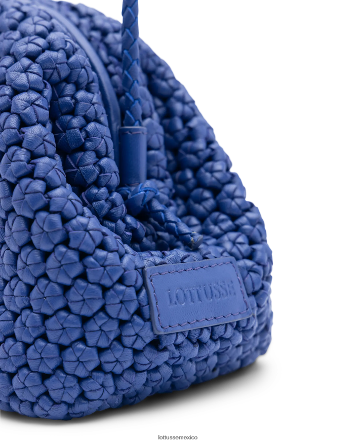 azul Lottusse mujer bolso noodbag de cordero merino con asa superior suave PNBVJ0348