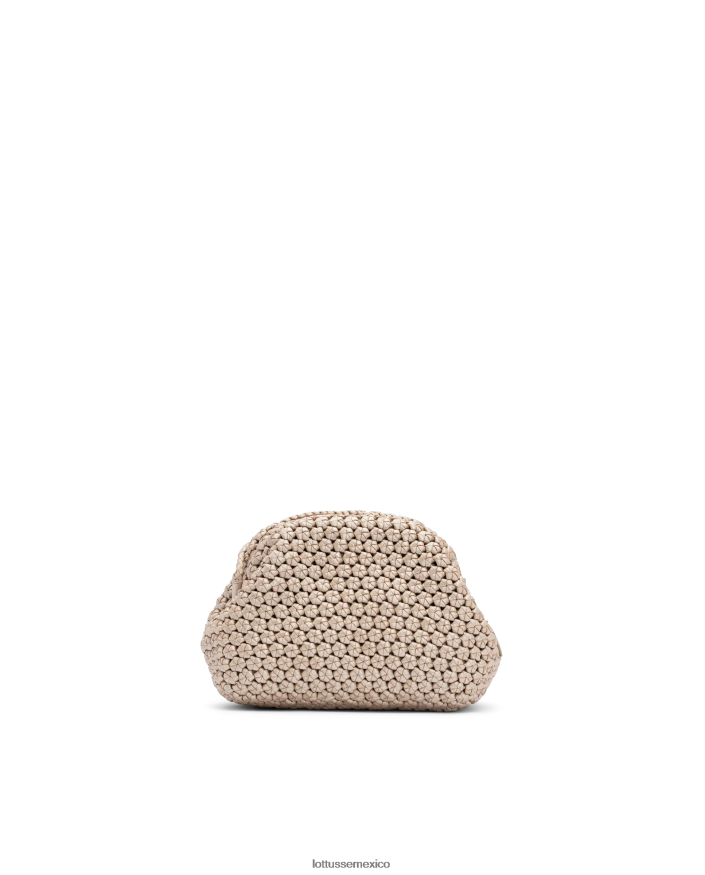 plata Lottusse mujer bolso noodbag de cordero merino con asa superior suave PNBVJ0349