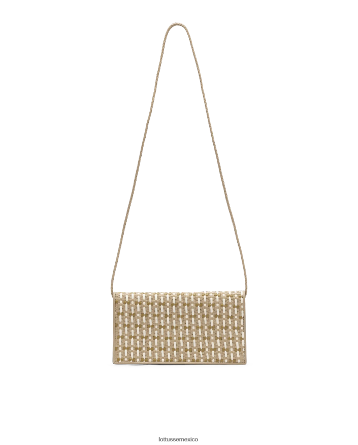 amarillo Lottusse mujer bolso especial con asa superior de cabra trenzada multicolor PNBVJ0366
