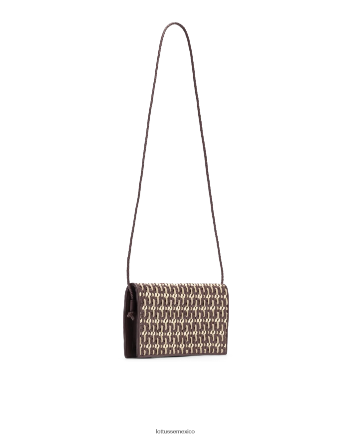 granate Lottusse mujer bolso especial con asa superior de cabra trenzada multicolor PNBVJ0367