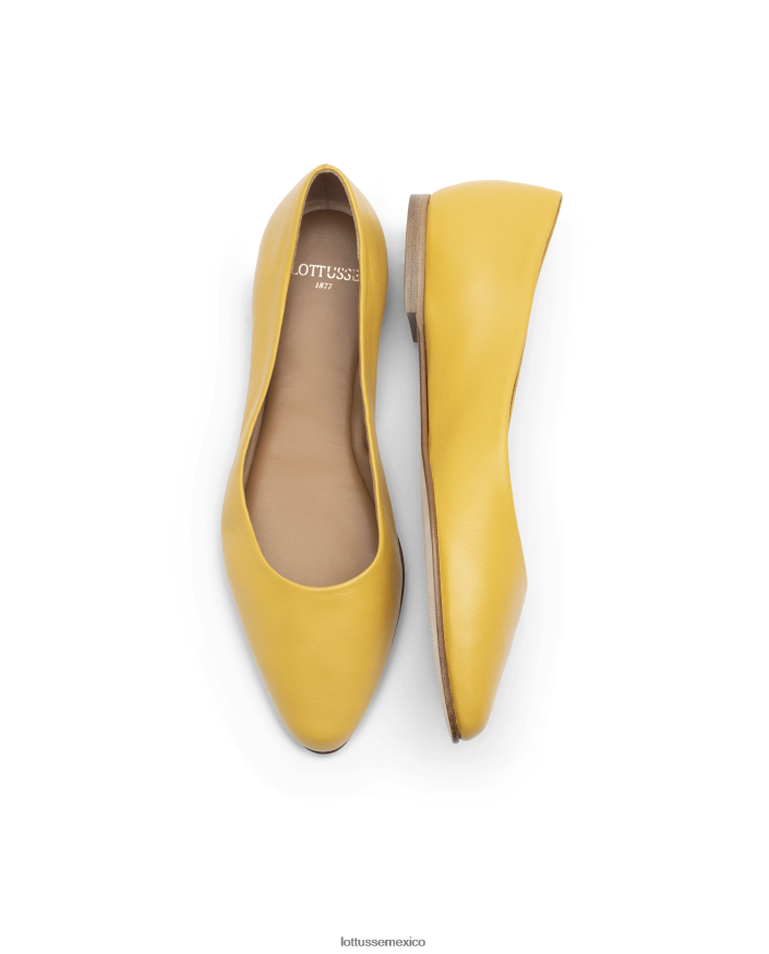 amarillo Lottusse mujer bailarinas suaves bel cordero PNBVJ0262