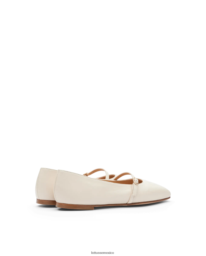 blanquecino Lottusse mujer bailarinas goya de cordero suave PNBVJ0268
