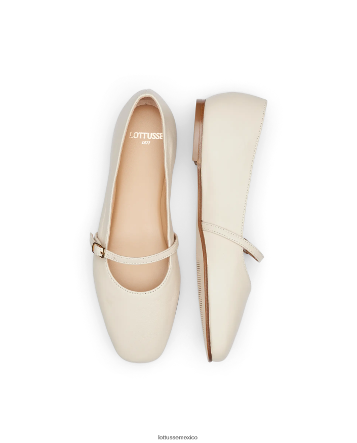 blanquecino Lottusse mujer bailarinas goya de cordero suave PNBVJ0268