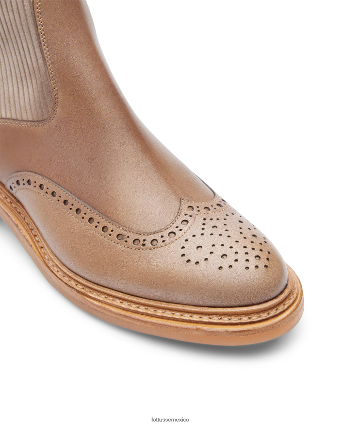 gris pardo Lottusse mujer botines walton crust con relieve de anilina PNBVJ0203