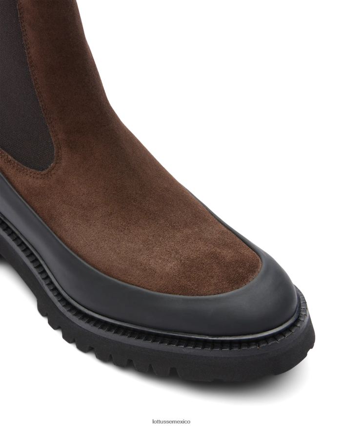moca Lottusse mujer botines covent de becerro con acabado de goma PNBVJ0404