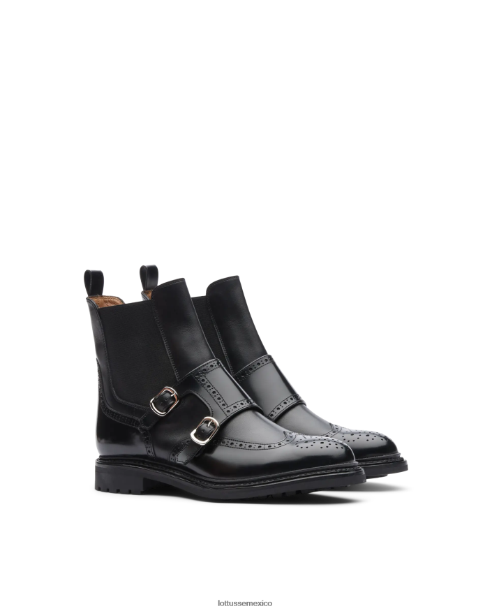 negro Lottusse mujer botines walton de becerro pulido binder PNBVJ0201
