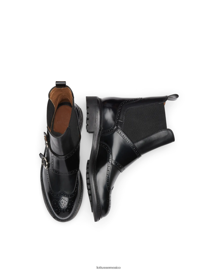 negro Lottusse mujer botines walton de becerro pulido binder PNBVJ0201