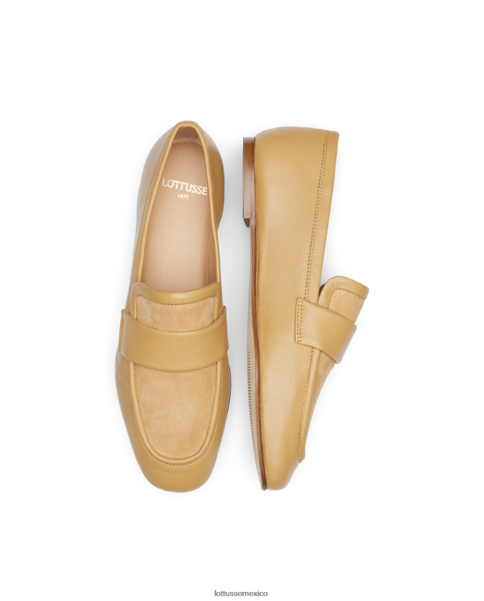 amarillo Lottusse mujer mocasines goya de cordero suave amarillo PNBVJ0281