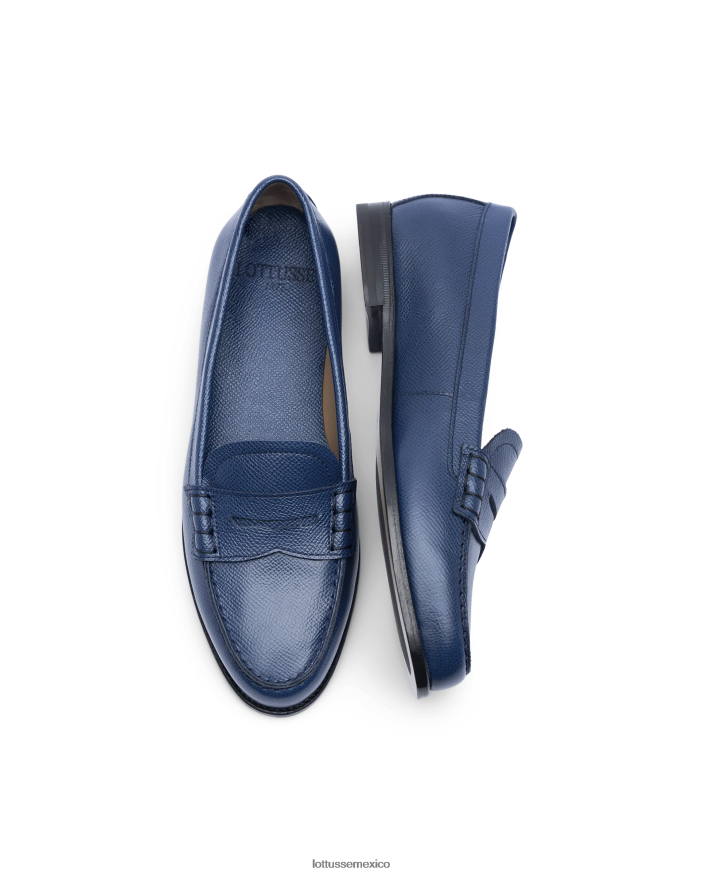 azul marino Lottusse mujer mocasines de becerro con sello Liberty Safian PNBVJ0240