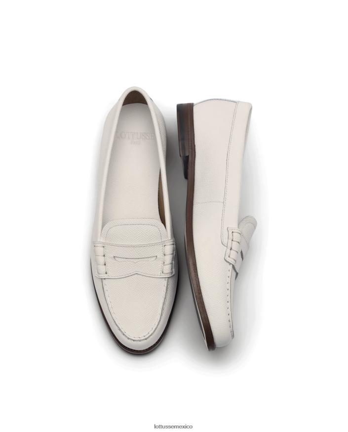 blanquecino Lottusse mujer mocasines de becerro con sello Liberty Safian PNBVJ0237