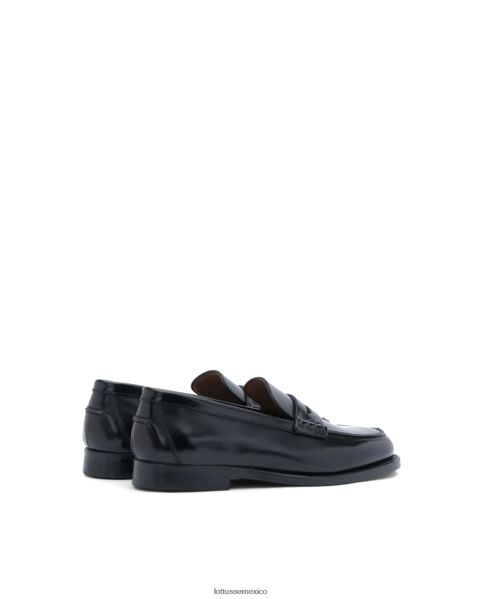 negro Lottusse mujer mocasines Chris de becerro pulido PNBVJ0391