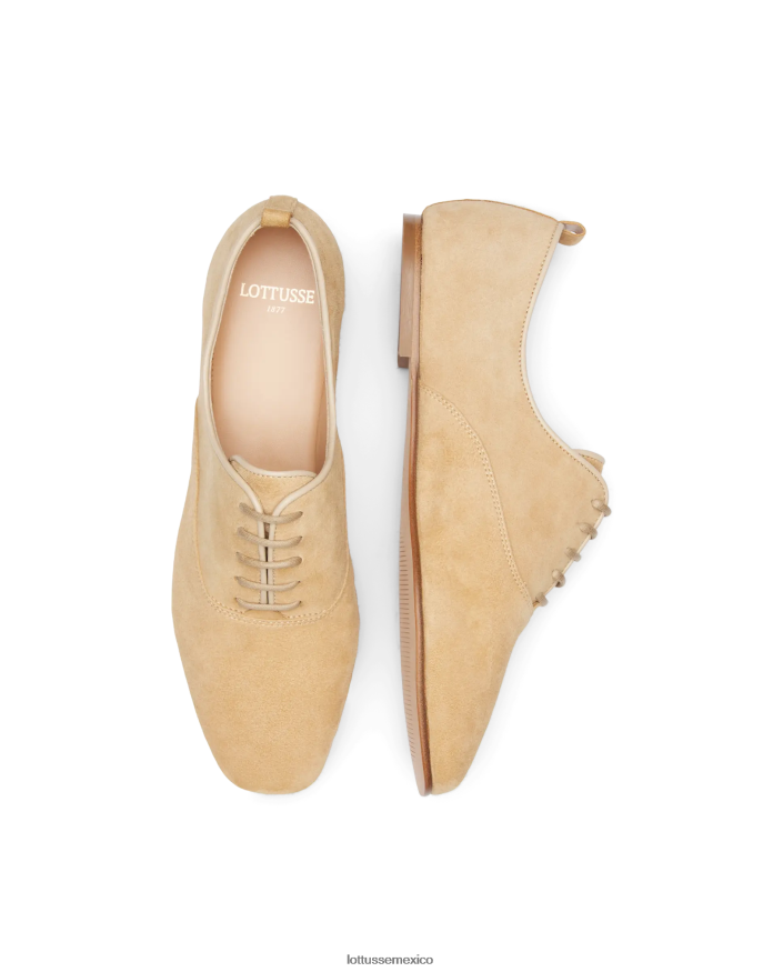 beige Lottusse mujer goya cabra gamuza oxford PNBVJ0272