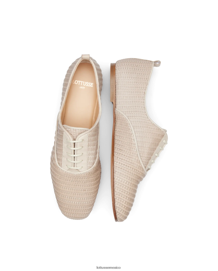 blanquecino Lottusse mujer goya becerro malla cuero oxford PNBVJ0270