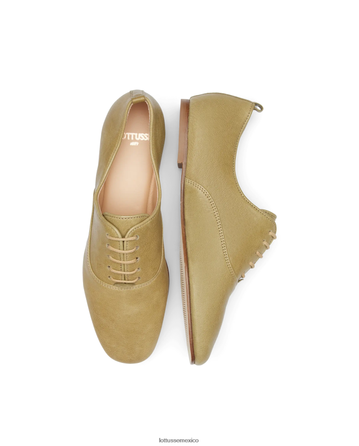 verde oliva Lottusse mujer Goya Oxford de cordero lavado brillante PNBVJ0274
