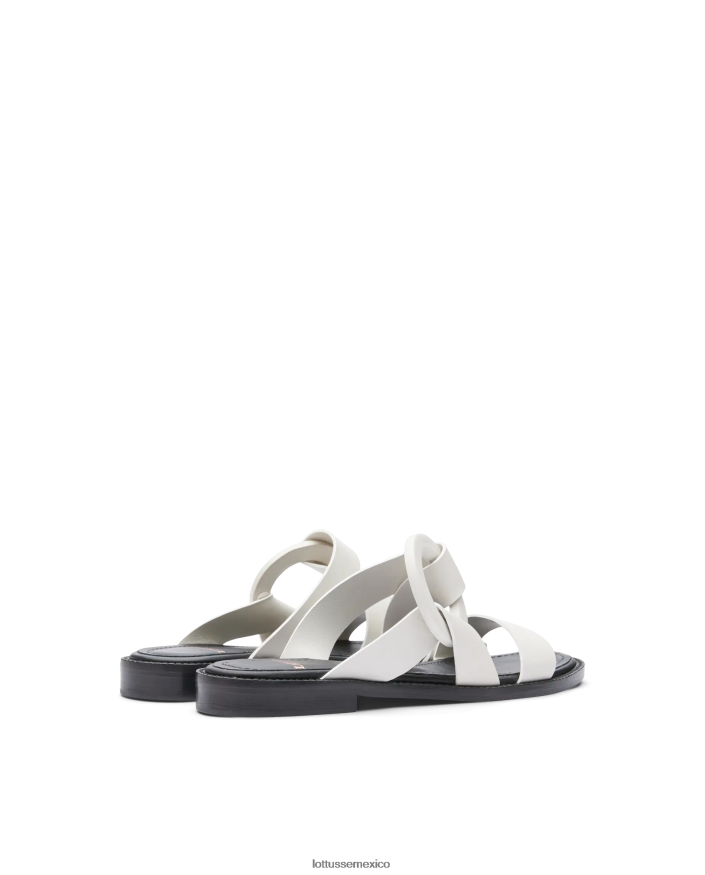 blanquecino Lottusse mujer sandalias etnicas lisas de becerro PNBVJ0247