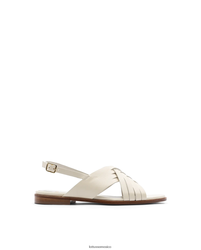blanquecino Lottusse mujer sandalias nylo de cordero suave PNBVJ0256