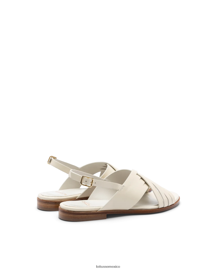 blanquecino Lottusse mujer sandalias nylo de cordero suave PNBVJ0256