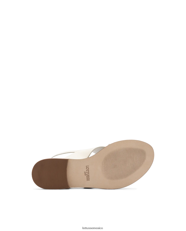 blanquecino Lottusse mujer sandalias nylo de cordero suave PNBVJ0256