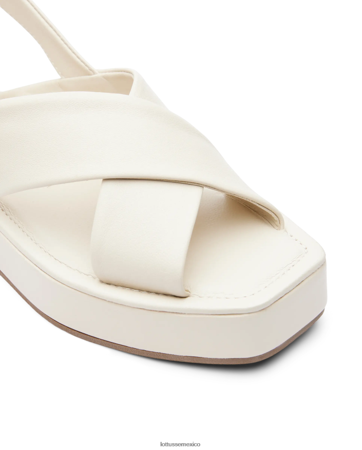 blanquecino Lottusse mujer sandalias steffy de cordero suave PNBVJ0261