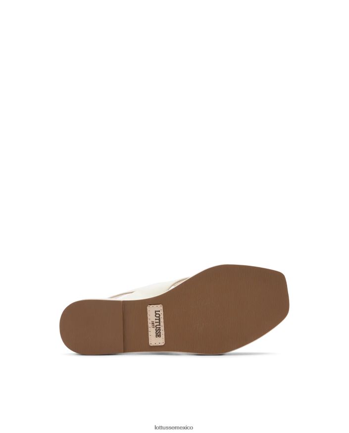 blanquecino Lottusse mujer sandalias steffy de cordero suave PNBVJ0261