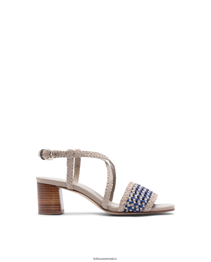 multicolor Lottusse mujer sandalias de cuero de malla de cordero de verano PNBVJ0314