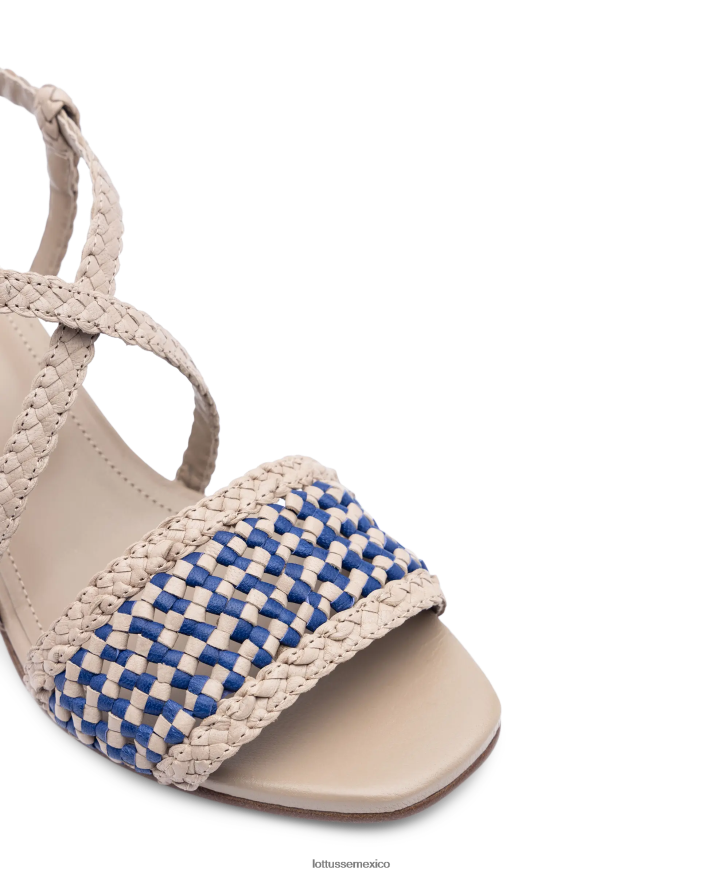 multicolor Lottusse mujer sandalias de cuero de malla de cordero de verano PNBVJ0314