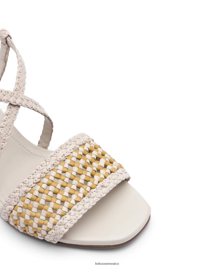 multicolor Lottusse mujer sandalias de cuero de malla de cordero de verano PNBVJ0315