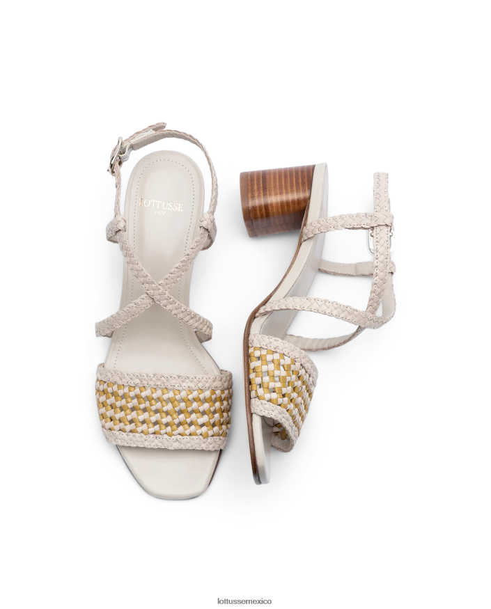 multicolor Lottusse mujer sandalias de cuero de malla de cordero de verano PNBVJ0315