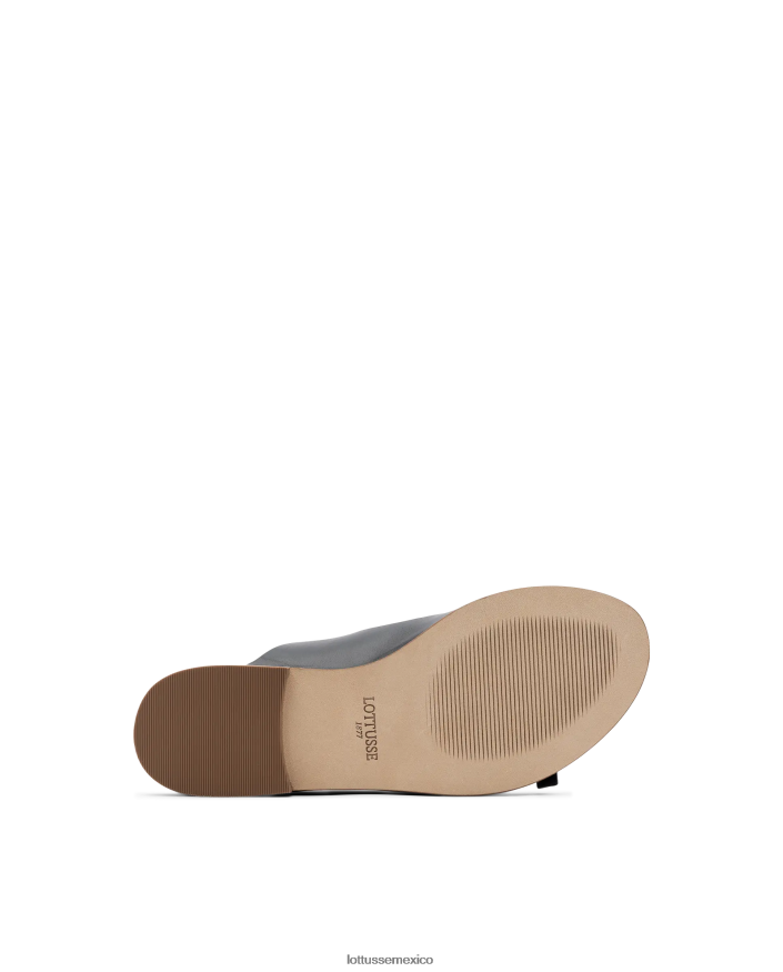 negro Lottusse mujer sandalias nylo de cordero suave PNBVJ0254