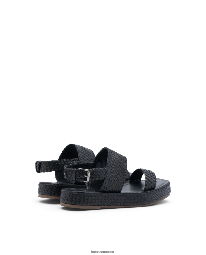 negro Lottusse mujer sandalias steffy de cordero suave PNBVJ0259