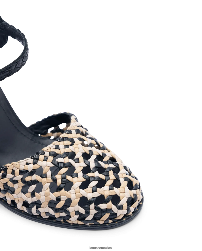 multicolor Lottusse mujer zapatos de salón étnicos de cabra trenzados PNBVJ0249