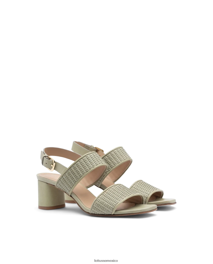 verde oliva Lottusse mujer sandalias nicole de cabra trenzadas PNBVJ0288