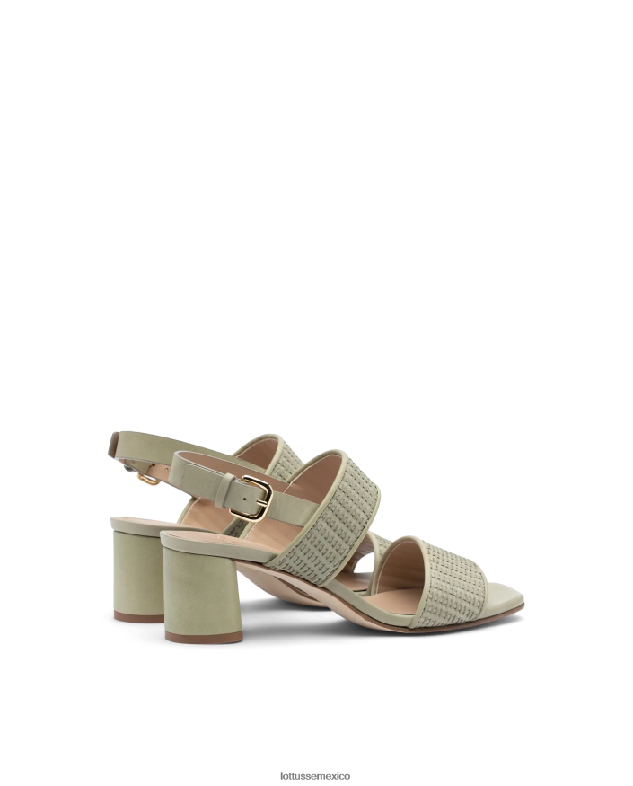 verde oliva Lottusse mujer sandalias nicole de cabra trenzadas PNBVJ0288