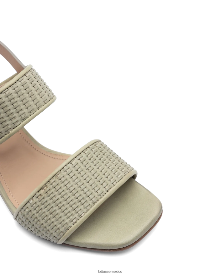 verde oliva Lottusse mujer sandalias nicole de cabra trenzadas PNBVJ0288