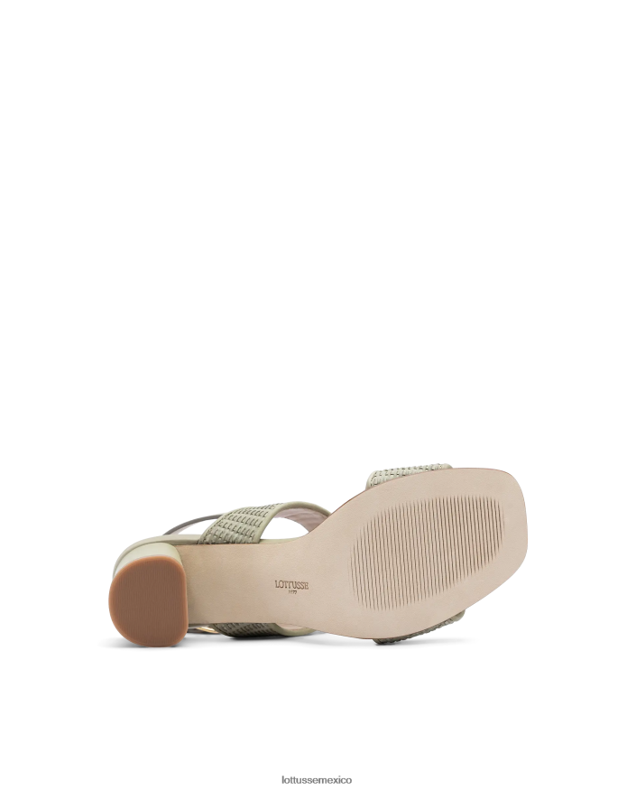verde oliva Lottusse mujer sandalias nicole de cabra trenzadas PNBVJ0288