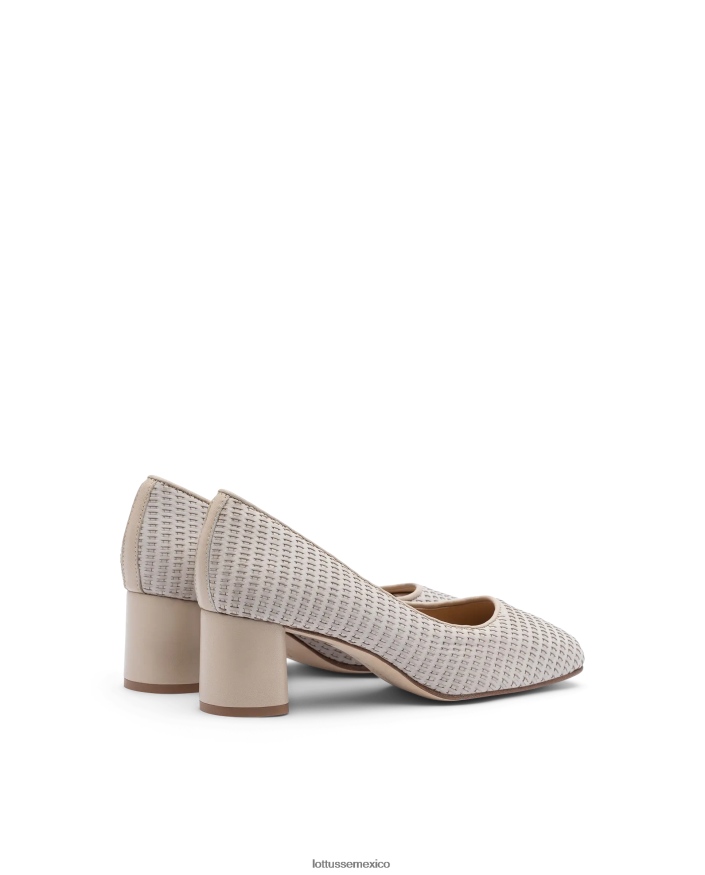 blanquecino Lottusse mujer zapatos de tacón nicole de malla de becerro PNBVJ0286