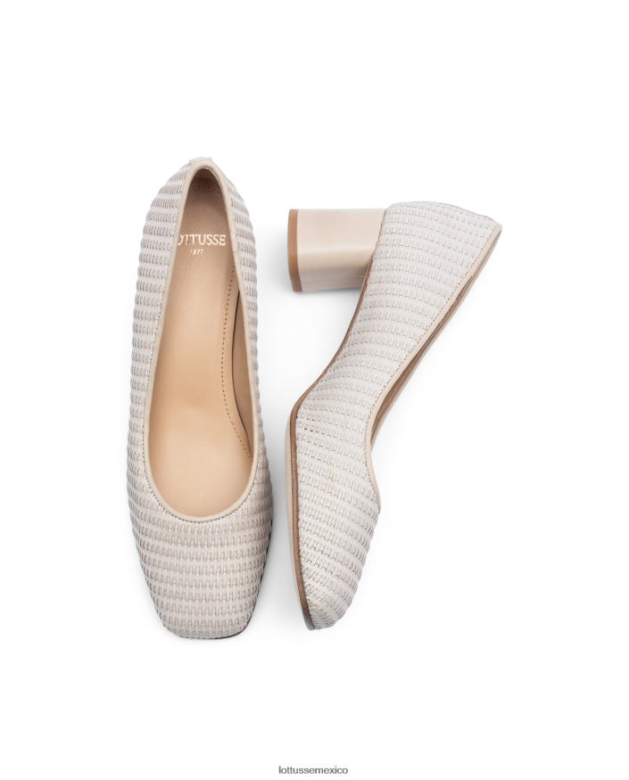 blanquecino Lottusse mujer zapatos de tacón nicole de malla de becerro PNBVJ0286