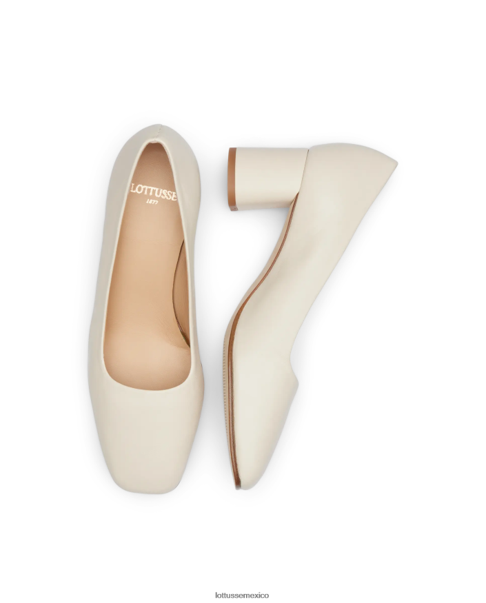 blanquecino Lottusse mujer zapatos de tacón suaves nicole cordero PNBVJ0282