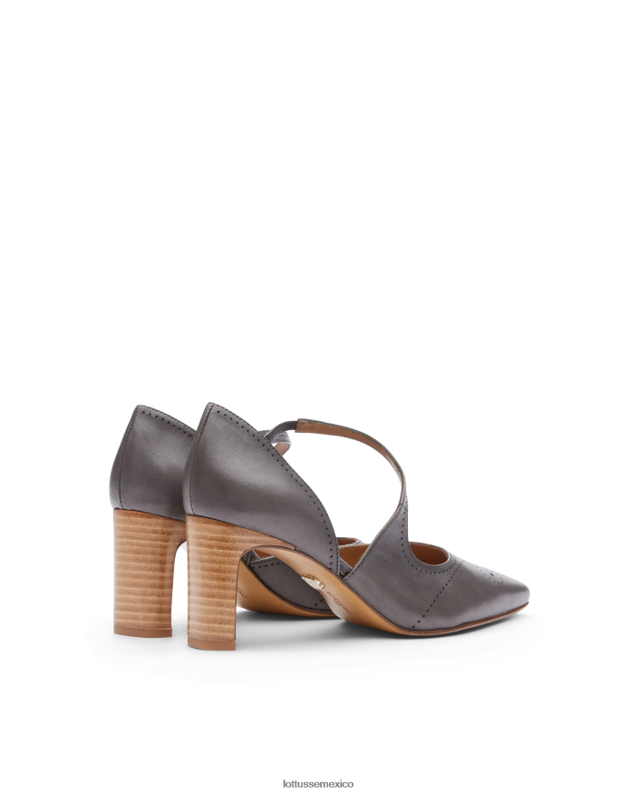 gris plomo Lottusse mujer zapatos de tacón de anilina crust smithson PNBVJ0221