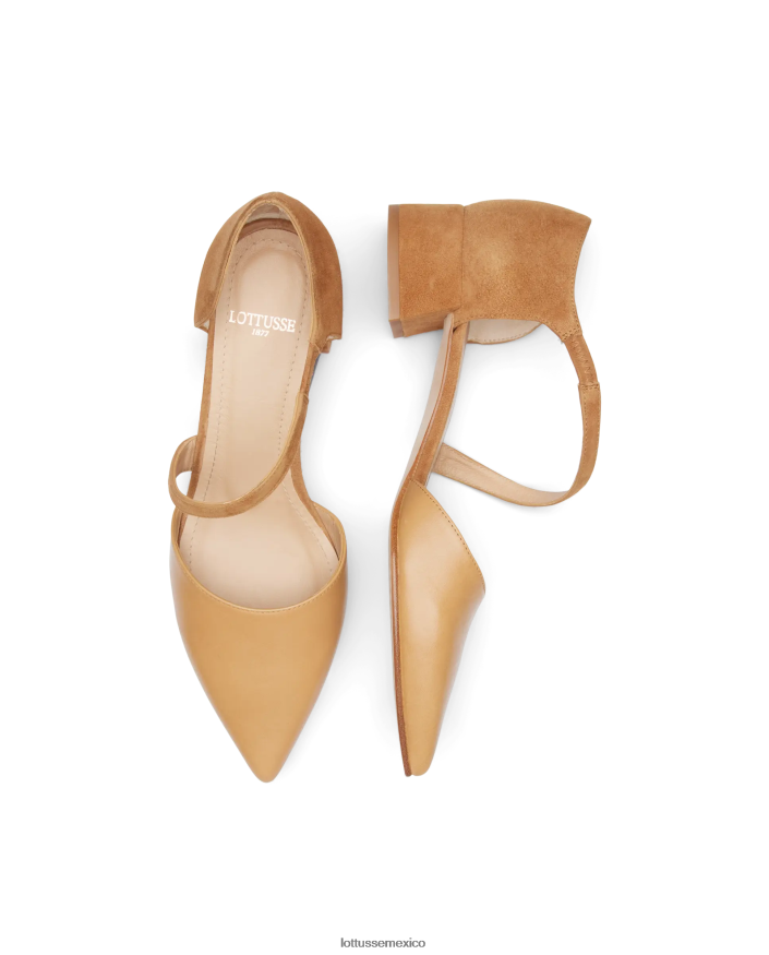 marrón Lottusse mujer zapatos de tacón carla lisos PNBVJ0223