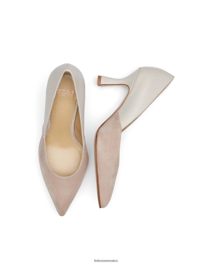 multicolor Lottusse mujer zapatos de tacón carla de ante con cabra PNBVJ0233