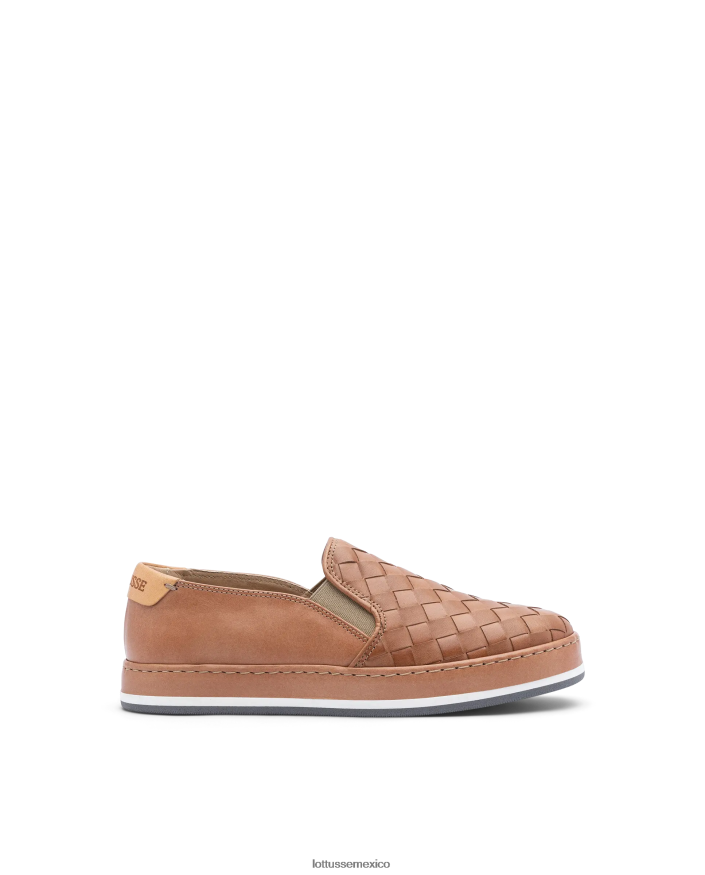 natural Lottusse mujer zapatillas libby de piel y malla de cordero PNBVJ0309