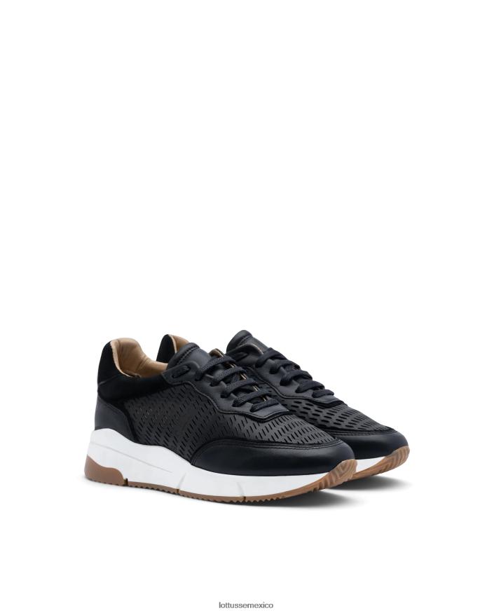 negro Lottusse mujer zapatillas diana de pantorrilla suave PNBVJ0208