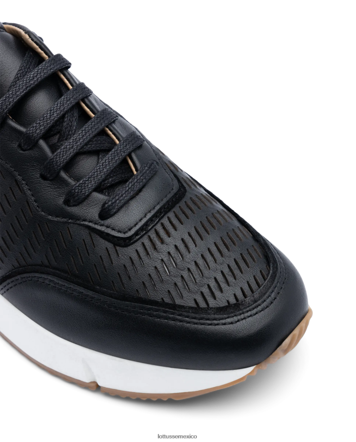 negro Lottusse mujer zapatillas diana de pantorrilla suave PNBVJ0208