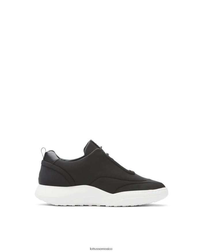 negro Lottusse mujer zapatillas trotter de tejido de neopreno PNBVJ0417