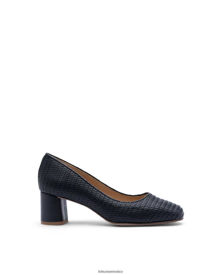 negro Lottusse mujer zapatos de tacón nicole de malla de becerro PNBVJ0285