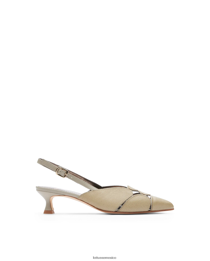 verde oliva Lottusse mujer zapatos de tacón carla calf tejus con relieve PNBVJ0231